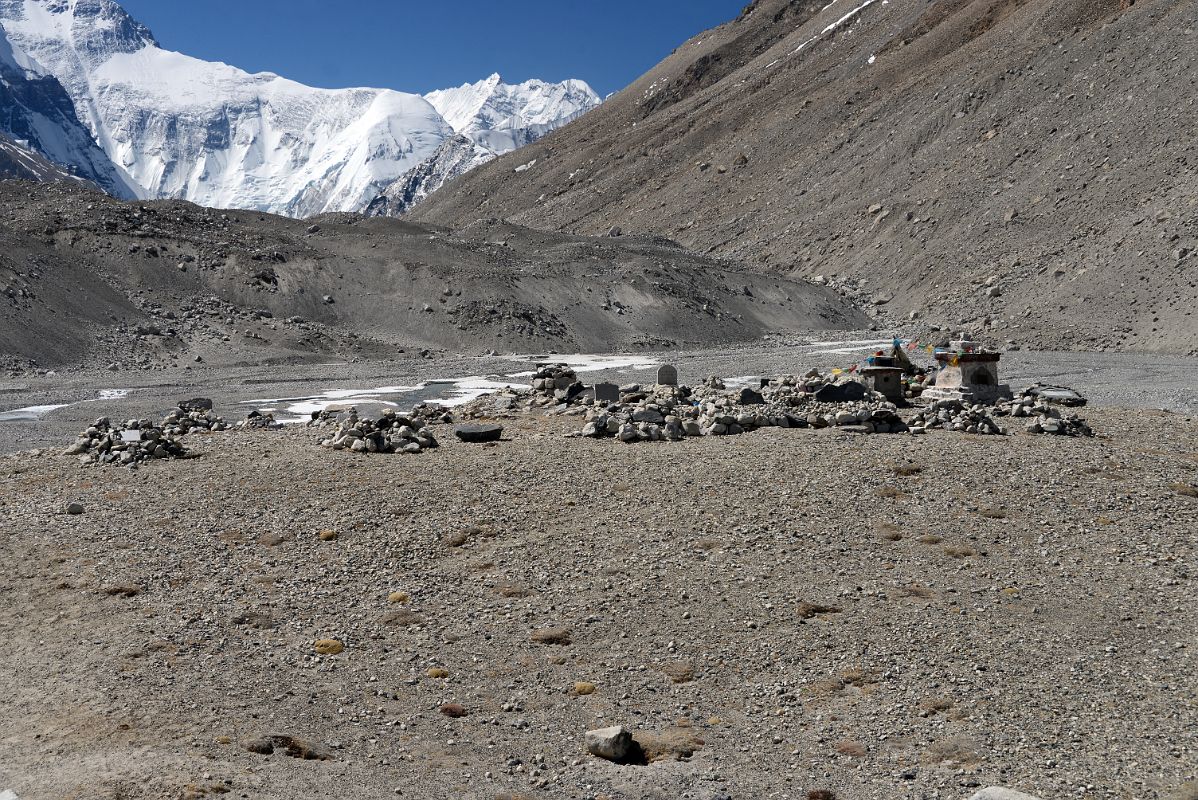 42 Memorials To Some Of The Climbers Who Died Climbing Mount Everest At Hill Next To Mount Everest North Face Base Camp